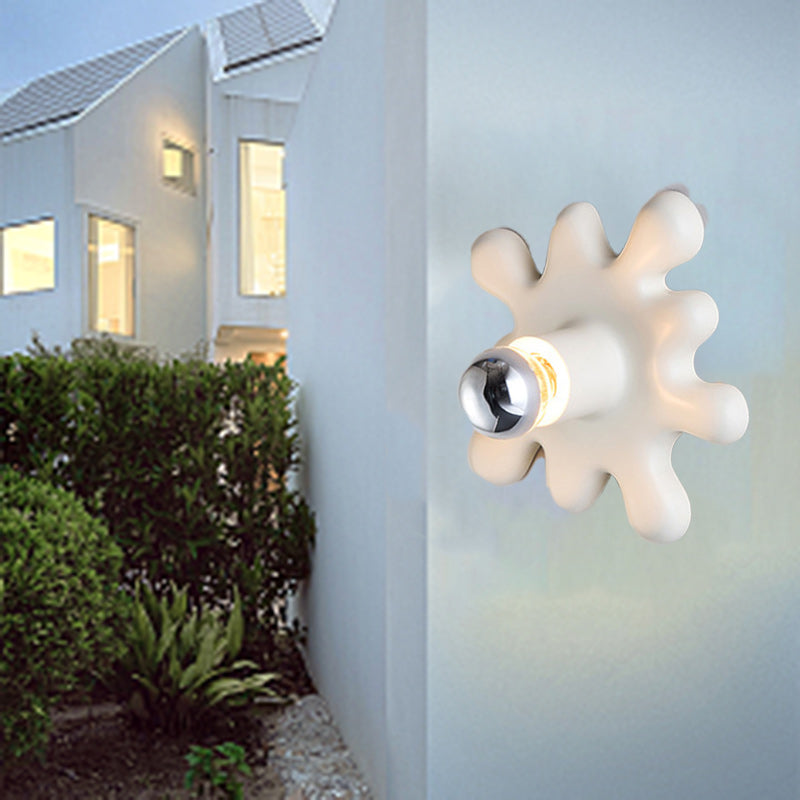 Art Deco Sunflower Shape Resin 1-Light Wall Sconce Lamp