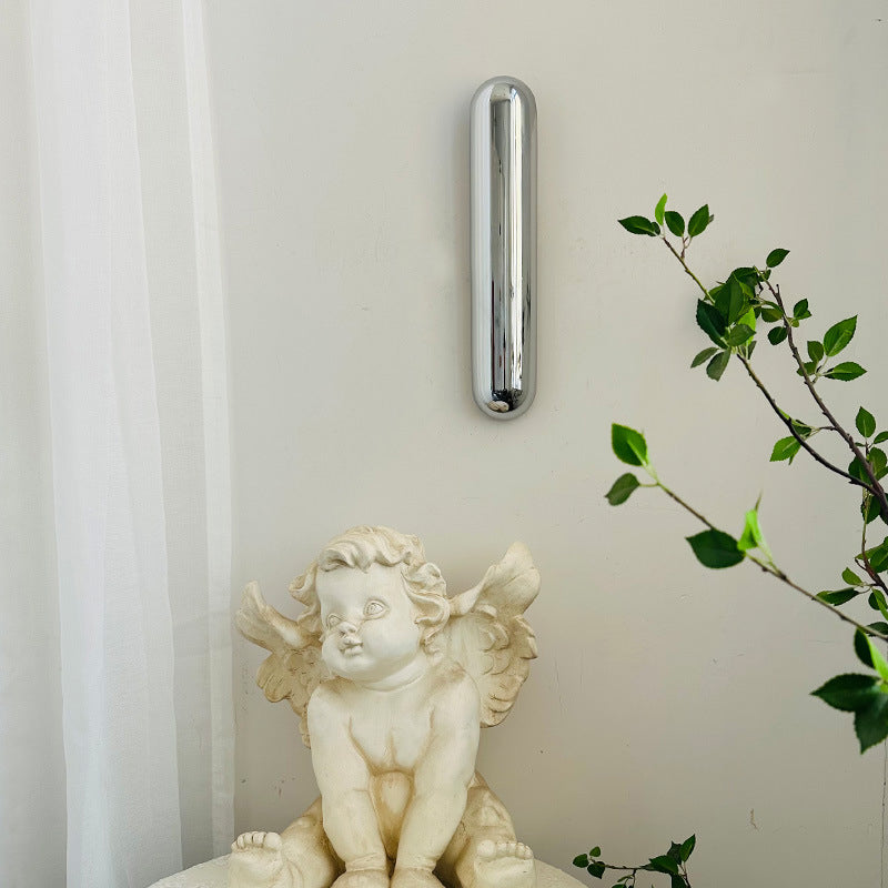 Modern Minimalist Oval Linear Iron 2-Light Wall Sconce Lamp