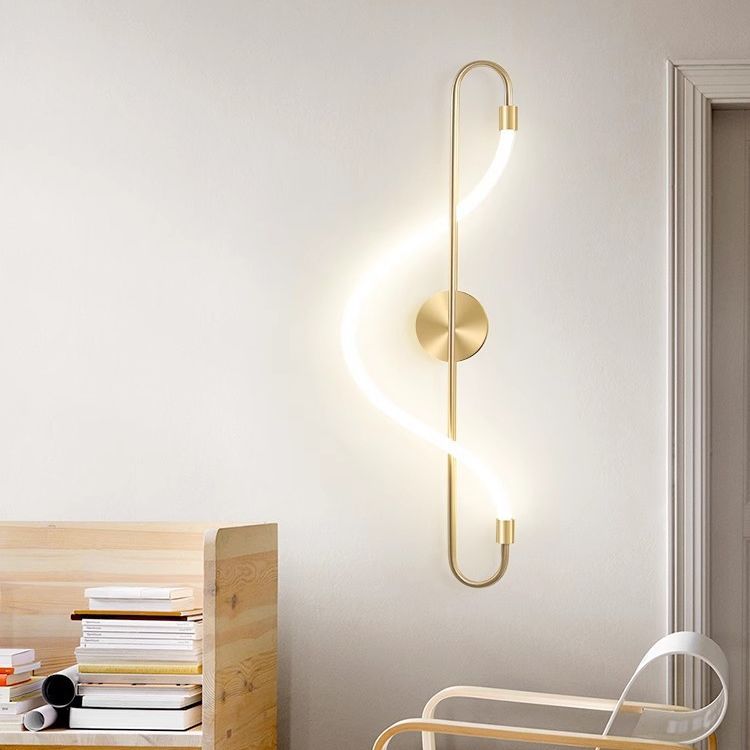 Creative Music Note Shape Iron Acrylic LED Wall Sconce Lamp