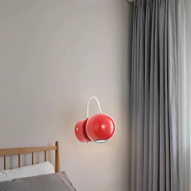Nordic Magnetic Round Orb Iron LED Wall Sconce Lamp