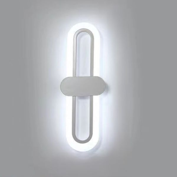 Minimalist Oval Aluminum Acrylic LED Wall Sconce Lamp