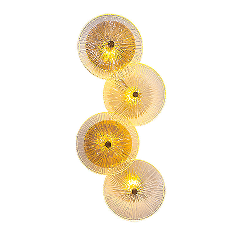 Modern Luxury Round Iron Glass LED Wall Sconce Lamp
