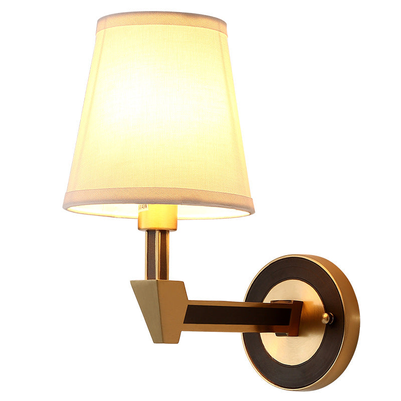 Cylinder Copper Glass 1/2 Light Wall Sconce Lamp