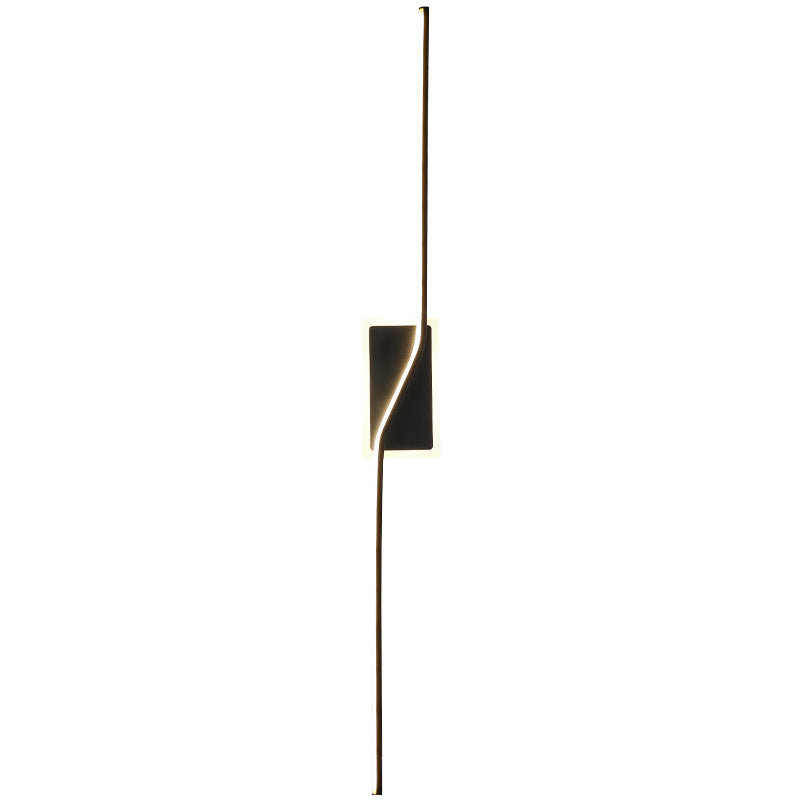 Nordic Long Strip Iron Silicone LED Wall Sconce Lamp