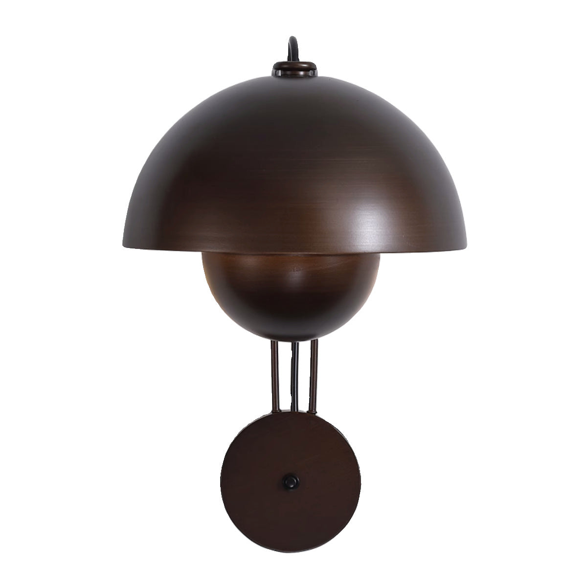 Traditional Rustic Dome Iron 1-Light Wall Sconce Lamp