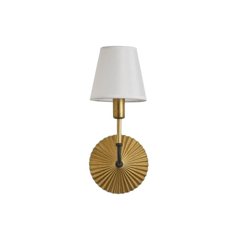 Tapered Shade Wall Sconce Lamp With Metal Base 1-Light