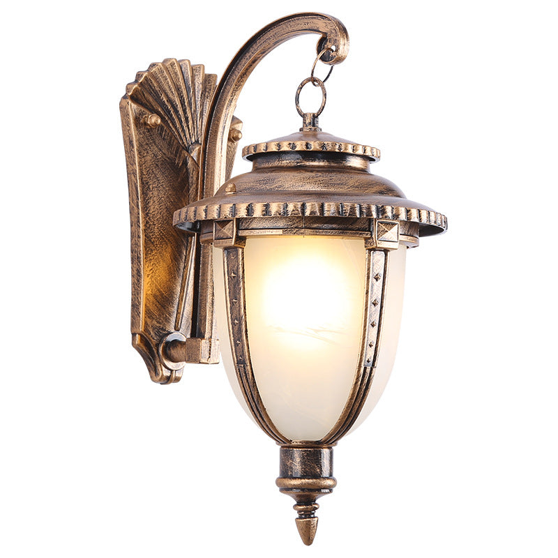 French Faux Marble Aluminum 1-Light Wall Sconce Lamp