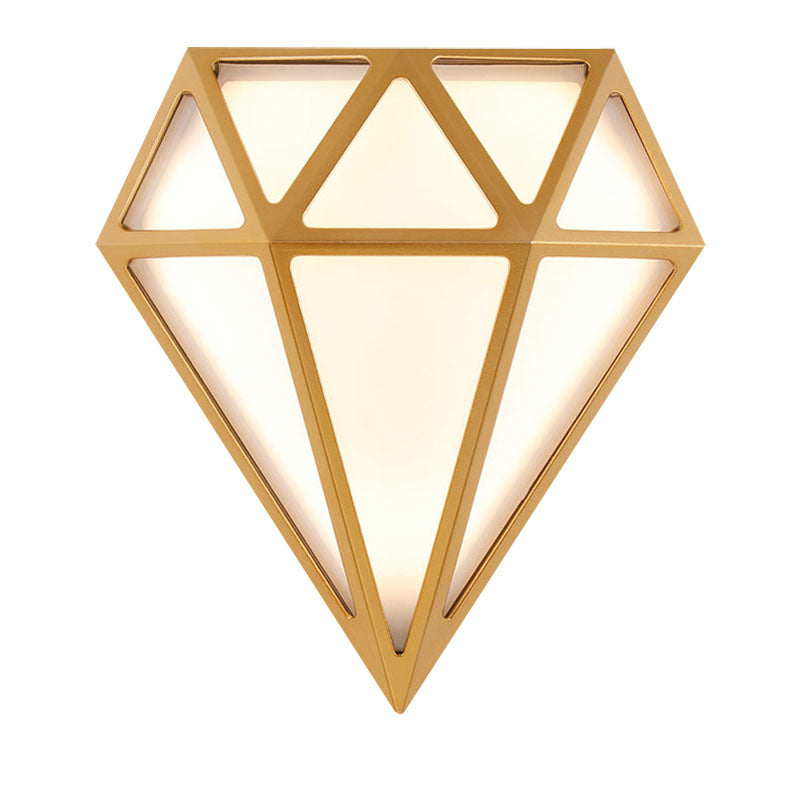 Deco Diamond Aluminum Acrylic LED Outdoor Wall Sconce Lamp