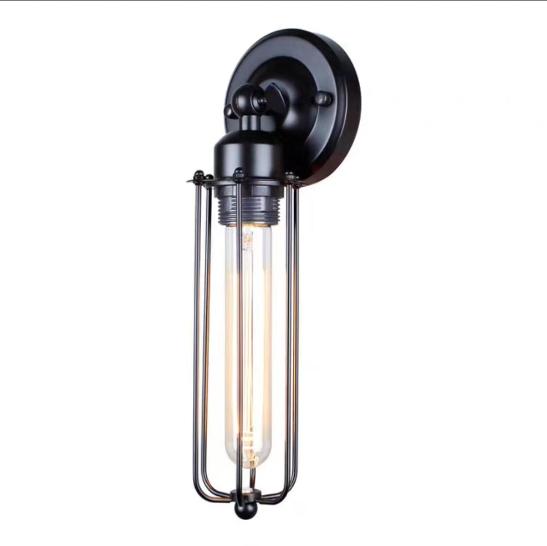 Rotatable Hollow Cylindrical Iron 1-Light Wall Sconce Lamp
