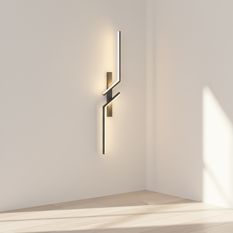 Minimalist Linear Hardware Aluminum LED Wall Sconce Lamp