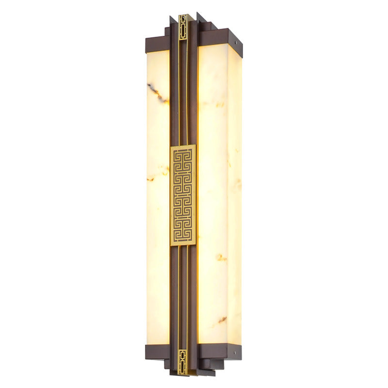 Chinese Marble Pattern Linear LED Wall Sconce Lamp