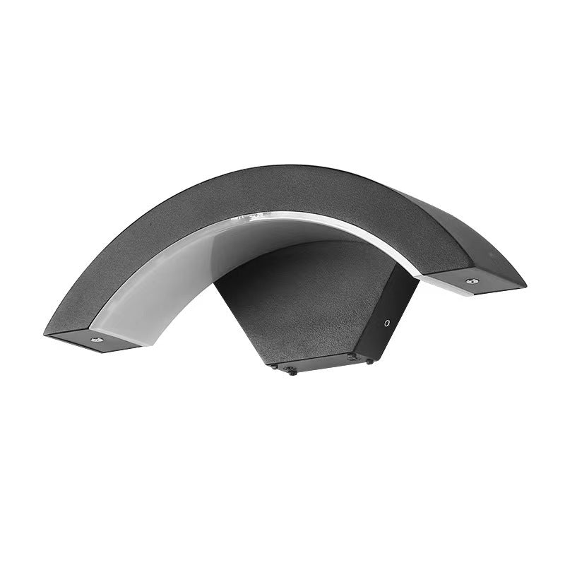 Modern Minimalist Curved Bent Aluminum LED Wall Sconce Lamp