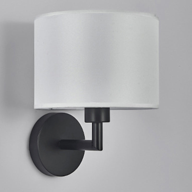 Scandinavian Cylinder Fabric Iron Wall Sconce