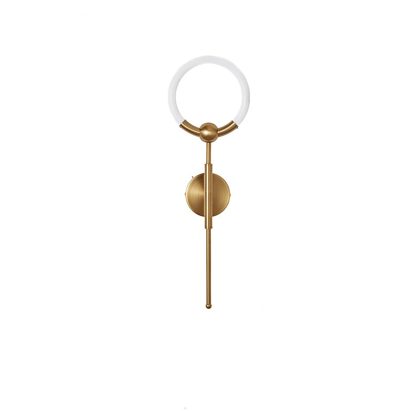 Modern Luxury Round Bar Acrylic Iron LED Wall Sconce Lamp
