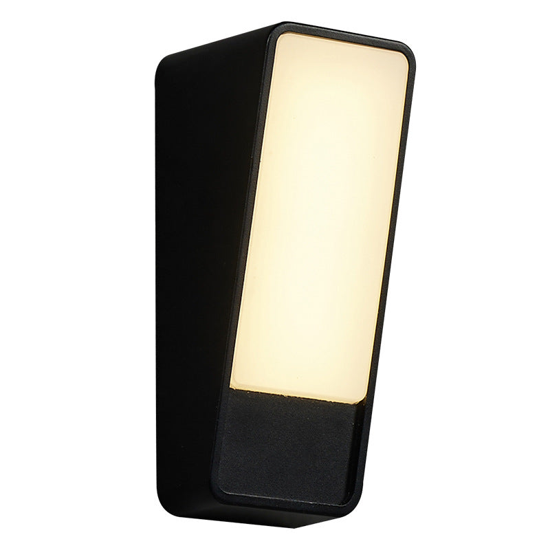 Minimalist Tilted Rectangle Aluminum LED Wall Sconce Lamp