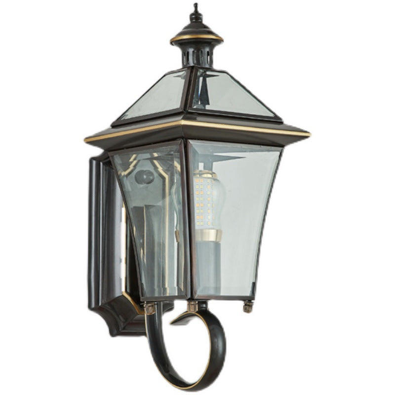 Tapered Round Glass Copper 1/3 Light Wall Sconce Lamp