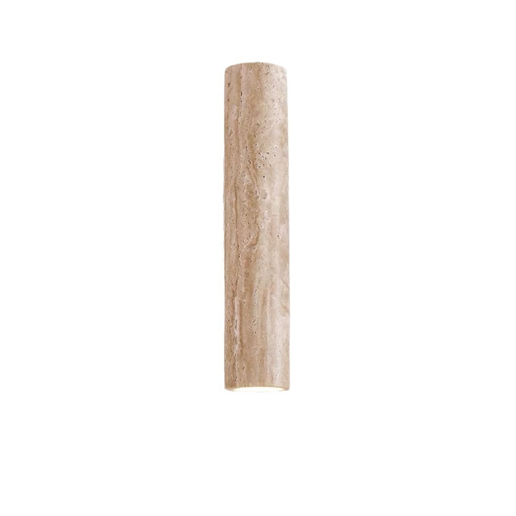 Scandinavian Travertine Wood 2-Light Wall Sconce Lamp