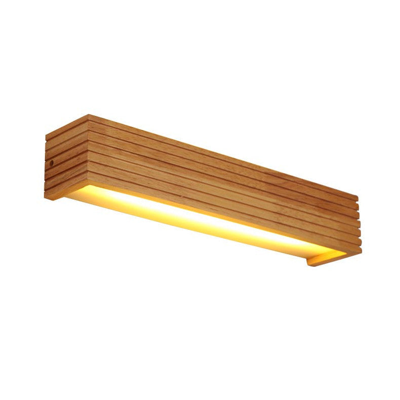 Rectangle Strip Acrylic Wood LED Wall Sconce Lamp
