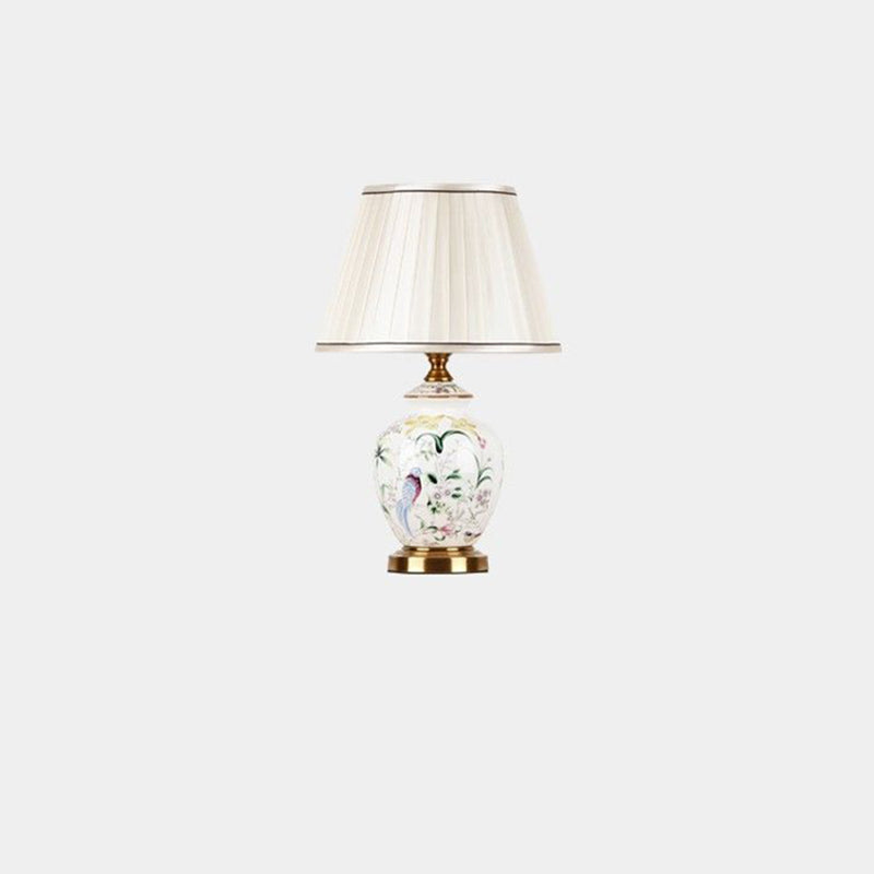 Chinese Patterned Bird Ceramic Table Lamp
