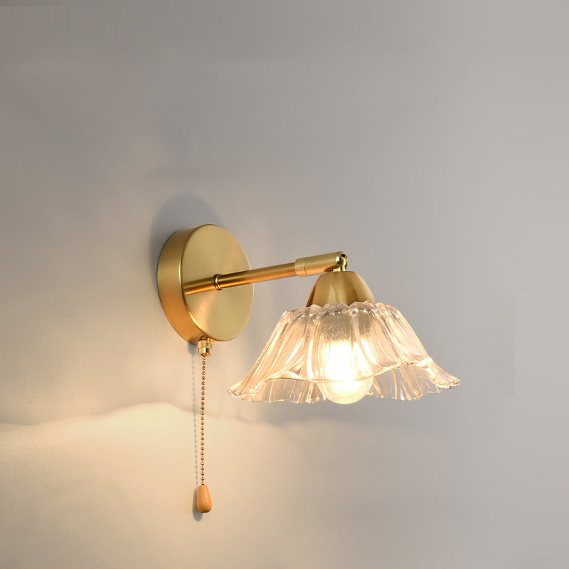 Scandinavian Glass Hardware 1-Light Wall Sconce Lamp