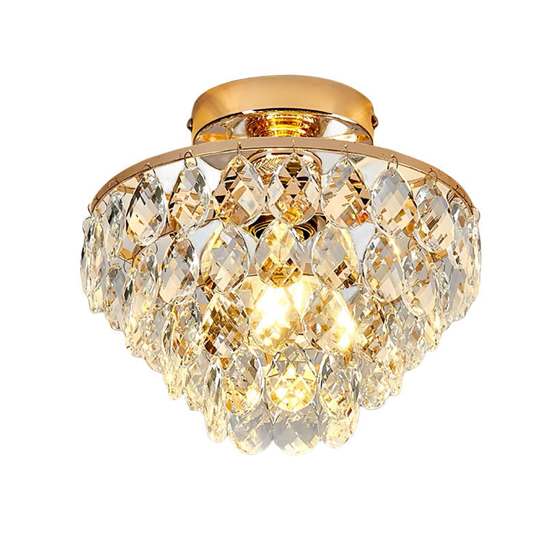 Contemporary Crystal Iron Ceiling Light