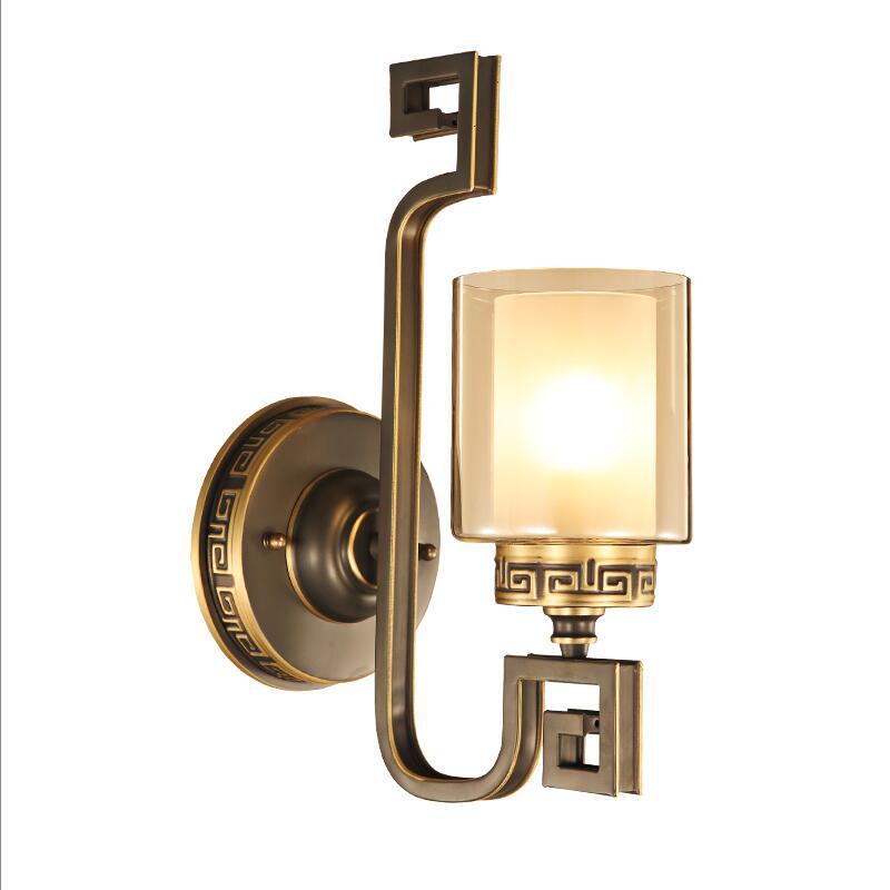 Chinese Cylinder Auspicious Cloud 1-Light Wall Sconce Lamp