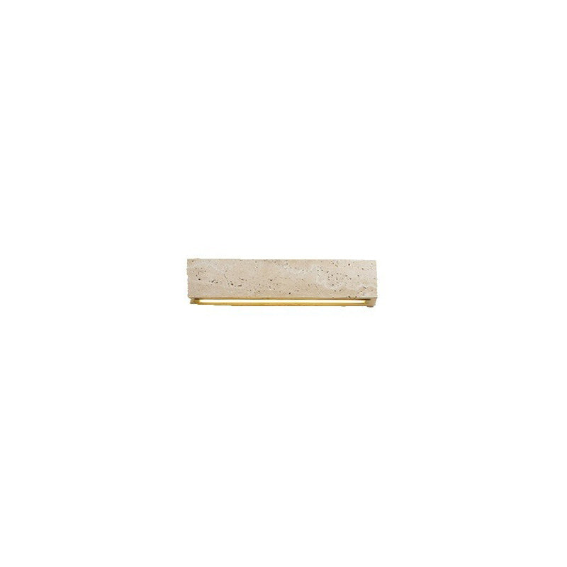 Waterproof Travertine Rectangular LED Wall Sconce Lamp
