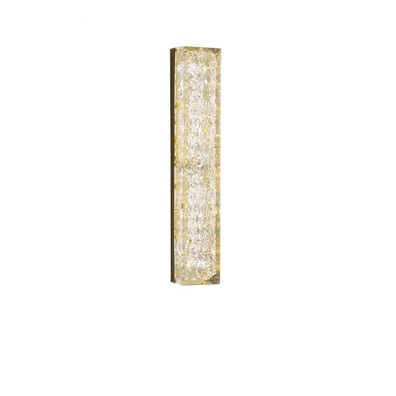 Copper Resin Rectangular Gold Foil LED Wall Sconce Lamp