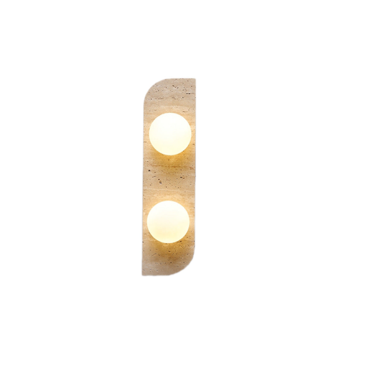 Travertine Glass Strip Ball 1/2/3 Light Wall Sconce Lamp