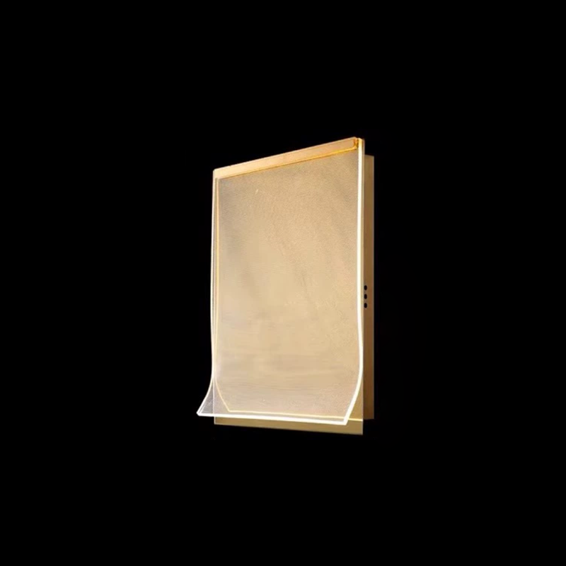 Stainless Rectangular Book-like Folded LED Wall Sconce Lamp