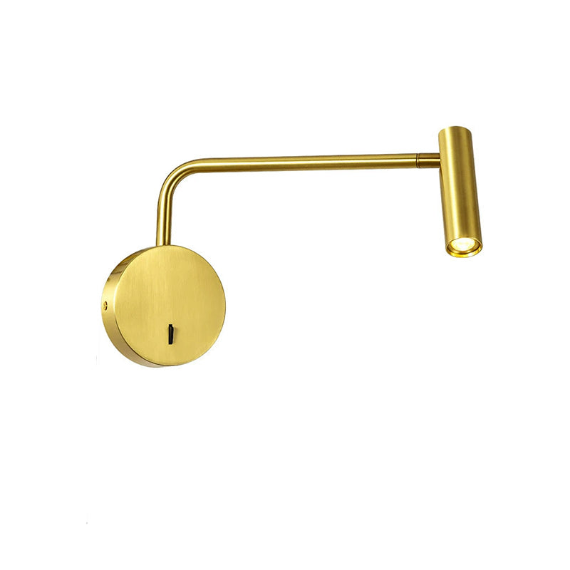 Aluminum Cylinder Rotatable Reading LED Wall Sconce Lamp