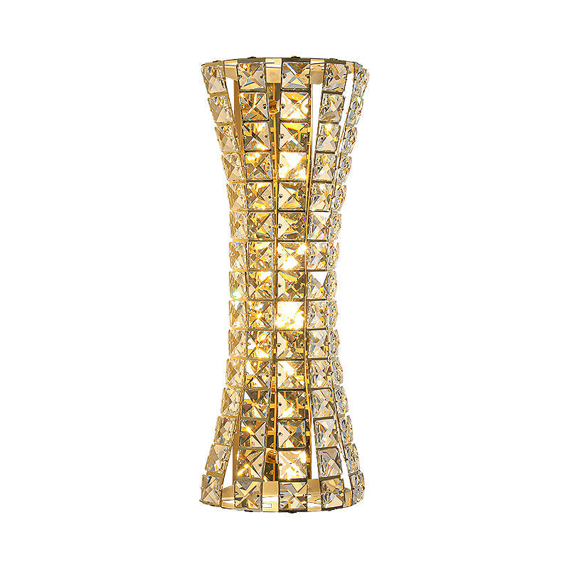 Crystal Steel Column H-curve 4/6 Light Wall Sconce Lamp