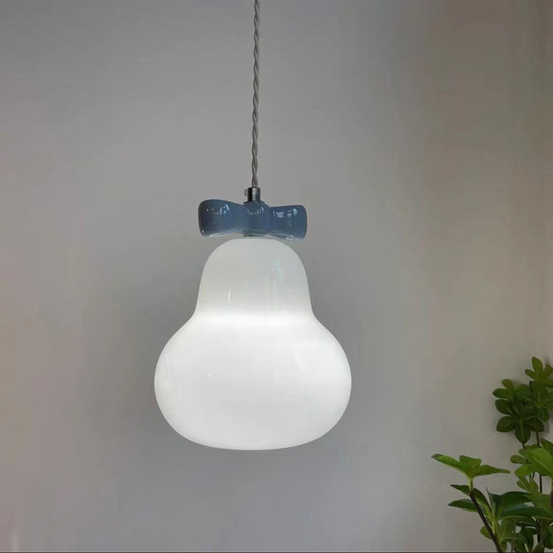 French Gourd Pear Bow Tie Hanging 1-Light Wall Sconce Lamp