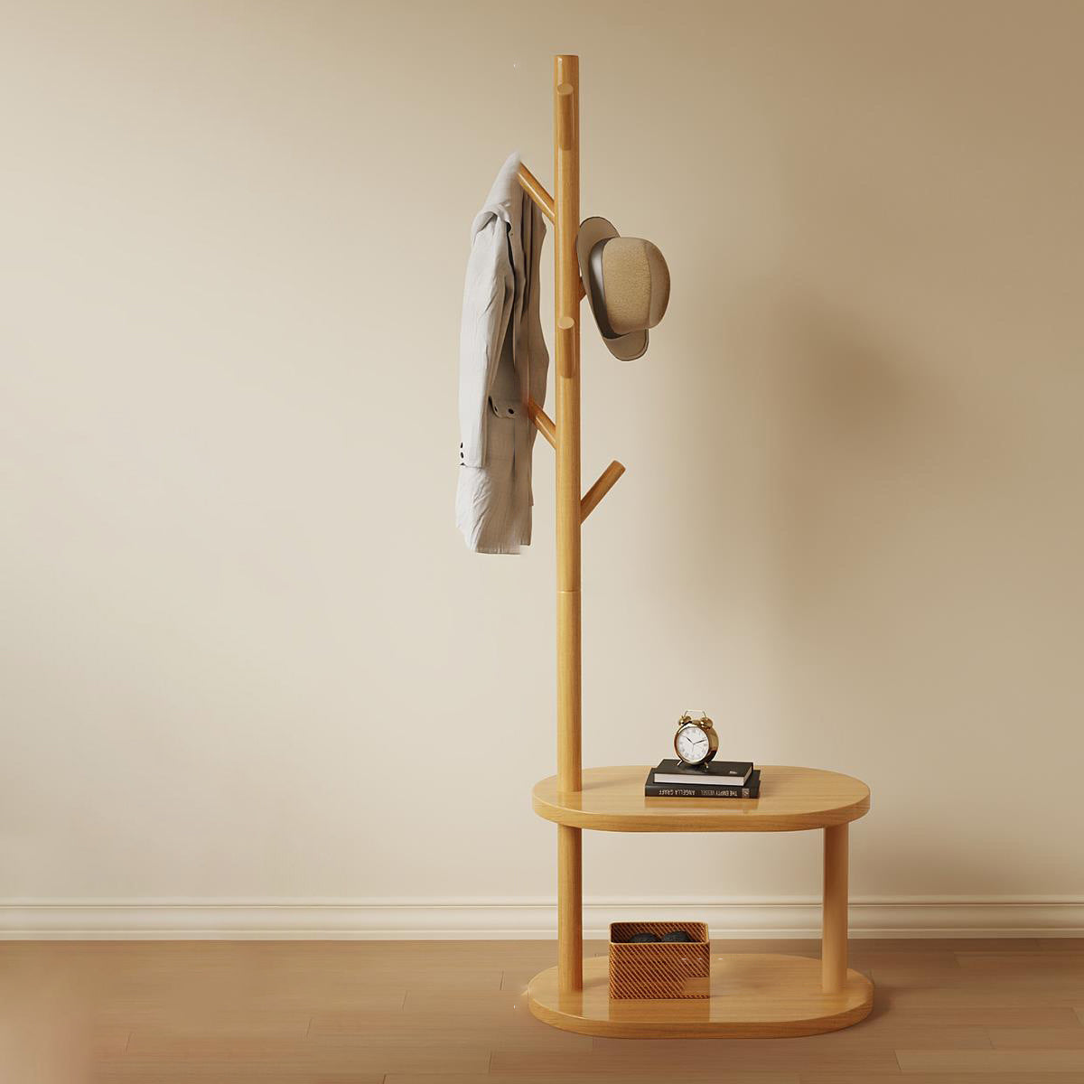 Modern Wood Hall Tree