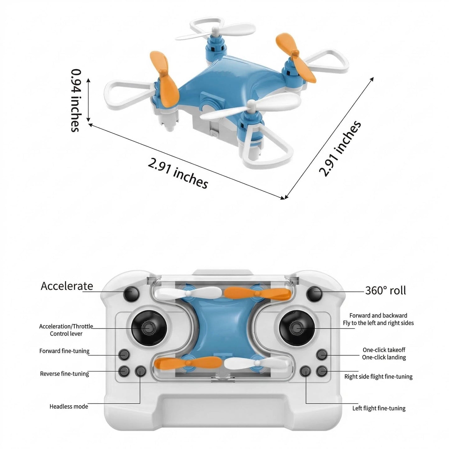 Mini RC Stunt Drone with 360° Flips