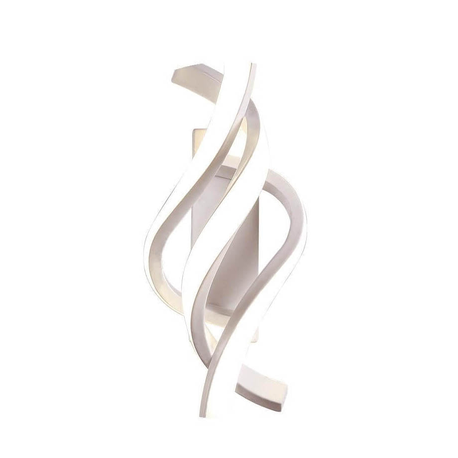 Modern Minimalist Spiral 1-Light LED Wall Sconce Lamp