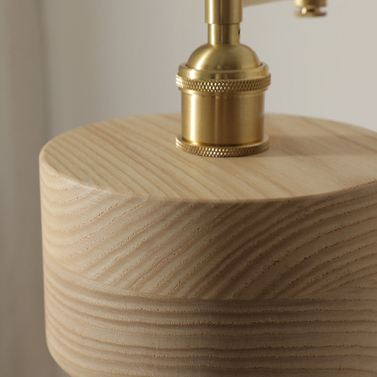Walnut Japanese Style Adjustable LED Wall Sconce Lamp