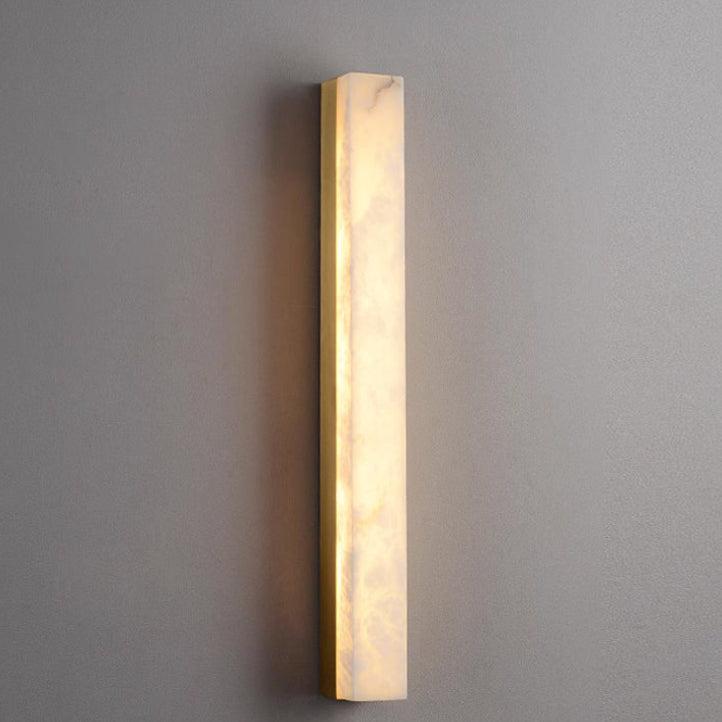 Modern Minimalist Strip Copper Marble LED Wall Sconce Lamp