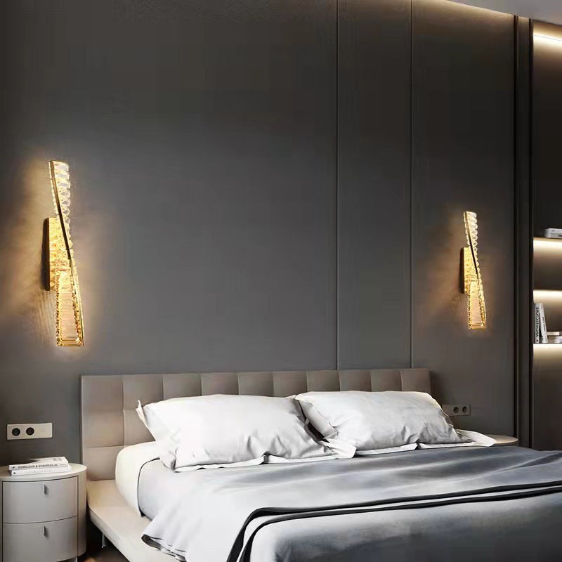 Crystal Light Luxury Spiral Design LED Wall Sconce Lamp