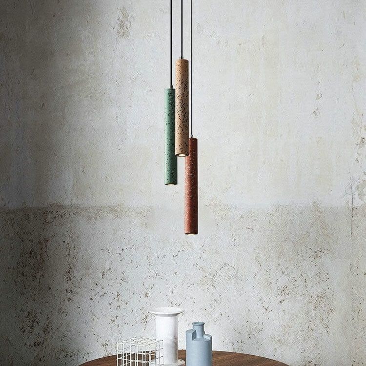 Retro Multicolor Cement Strip Pendant