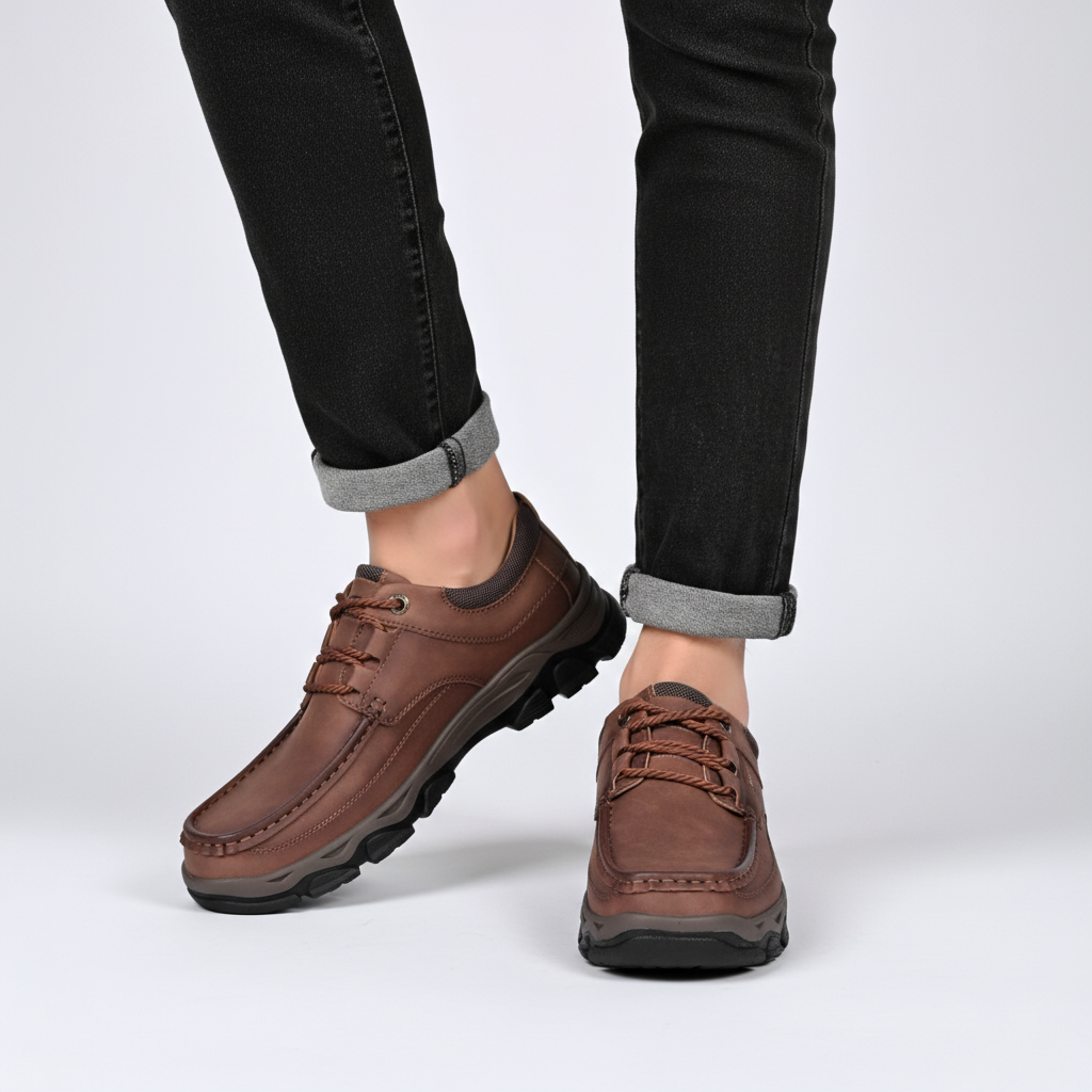 Orthopedic Comfort Shoes for Men, Vegan Leather