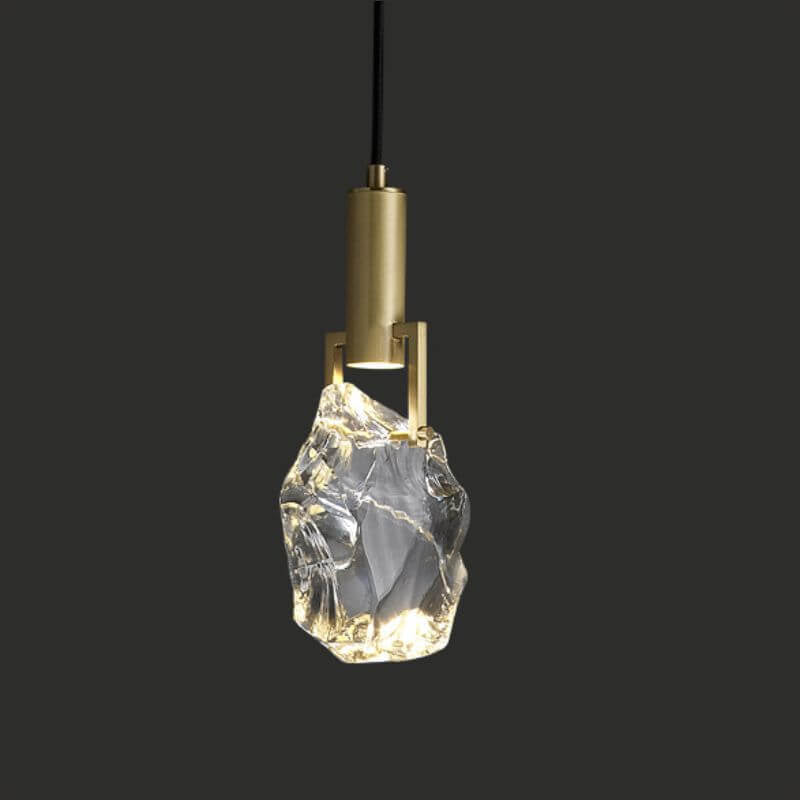 Ice Cube Crystal Glass Pendant Light
