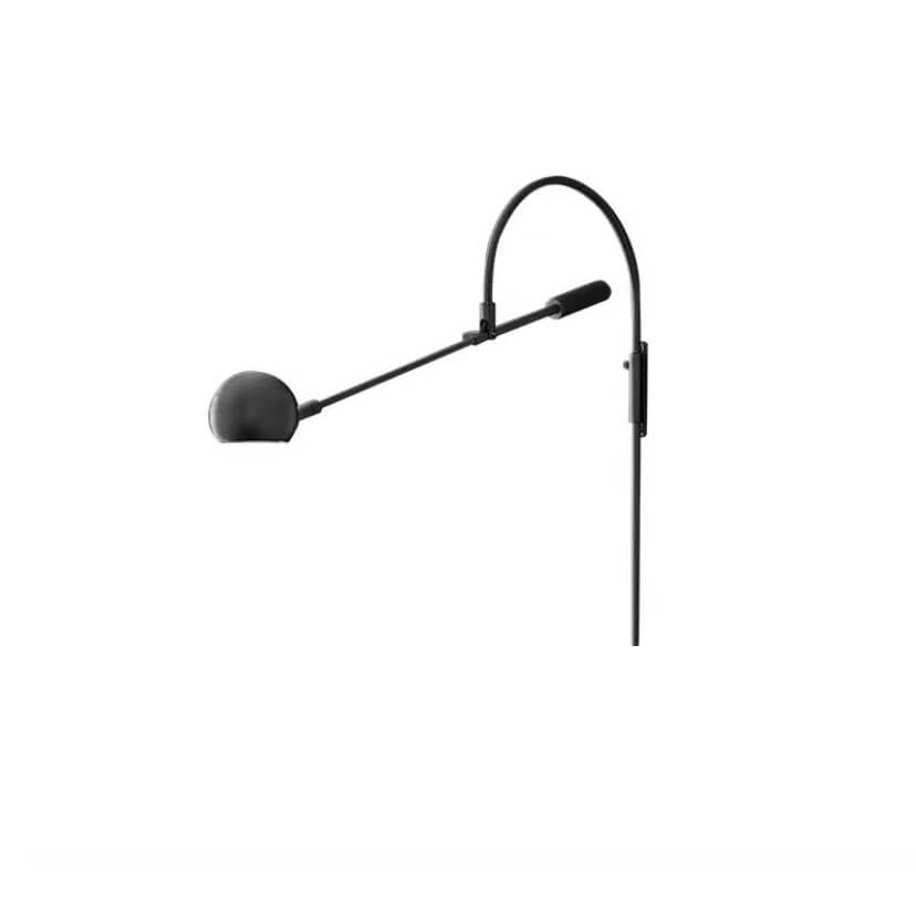 Iron Rotatable Curved Arm 1-Light Wall Sconce Lamp