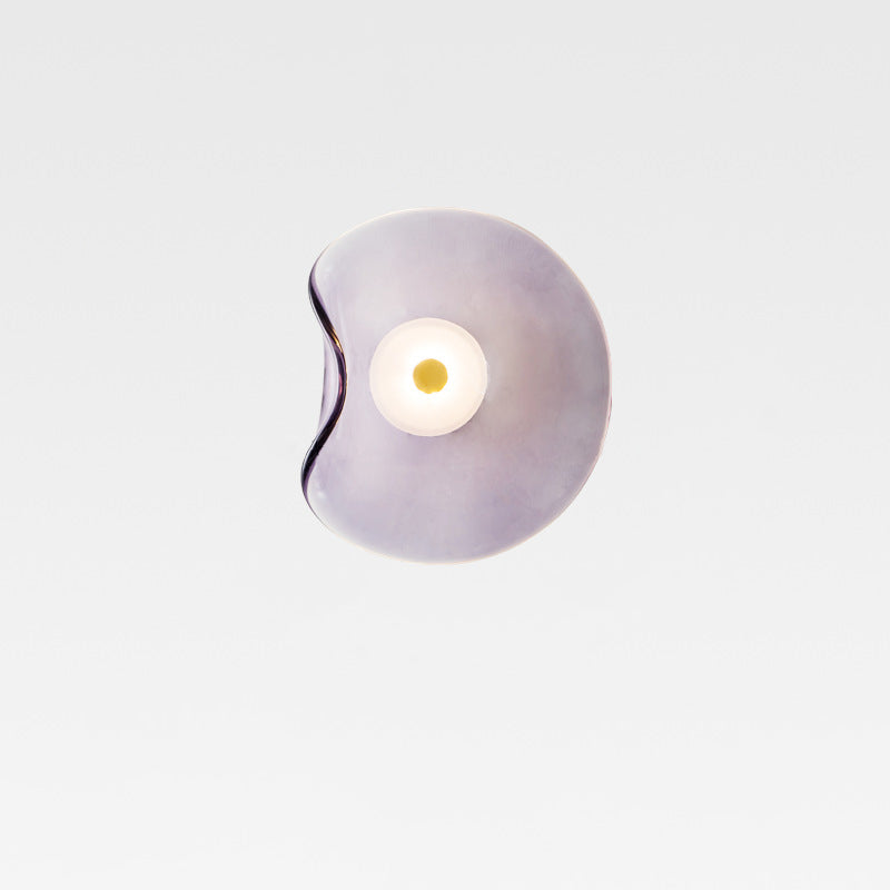 Simplicity Iron Round Glass LED Wall Sconce Lamp