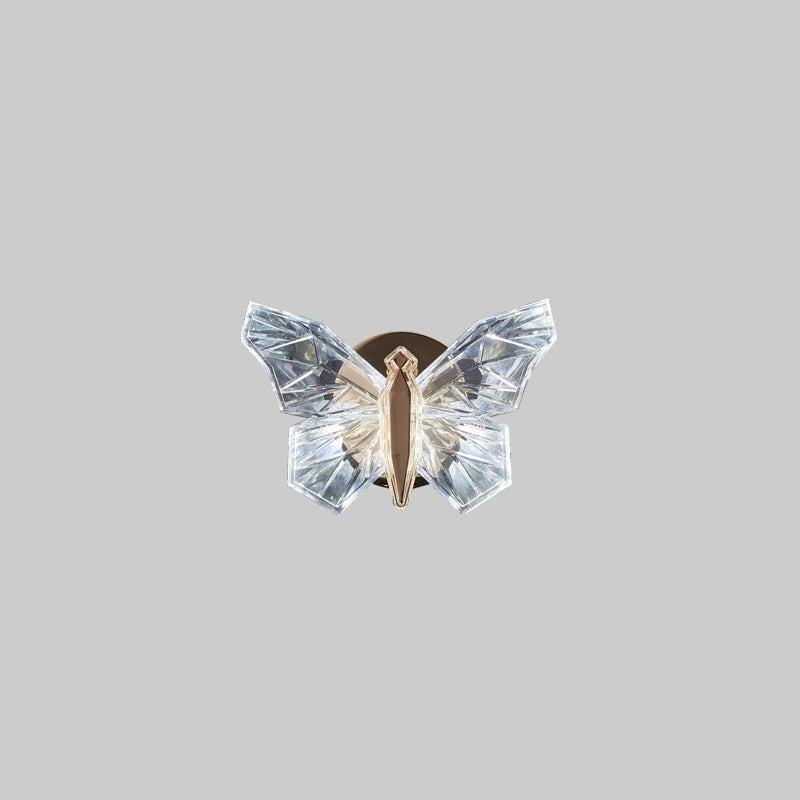 Butterfly Hardware Aluminum Acrylic LED Wall Sconce Lamp