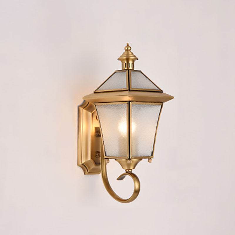 Quadrilateral Waterproof 1-Light Outdoor Wall Sconce Lamp