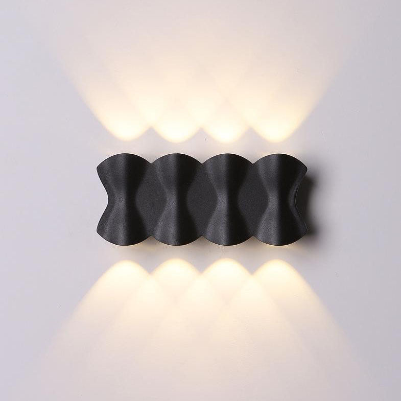 Simplicity Wave Aluminum LED Outdoor Wall Sconce Lamp