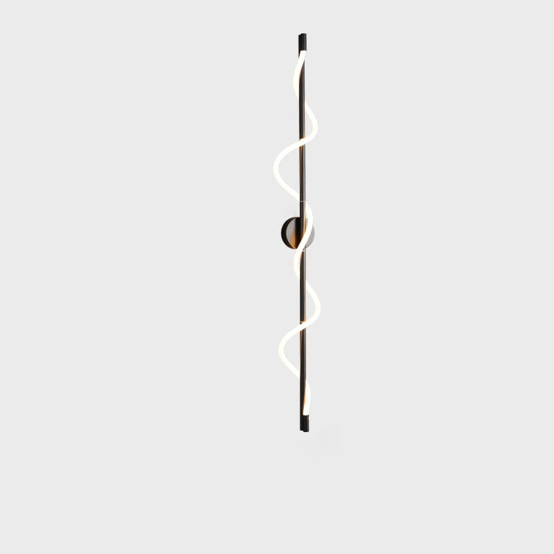 Cylinder Wave Stripe Copper Acrylic LED Wall Sconce Lamp