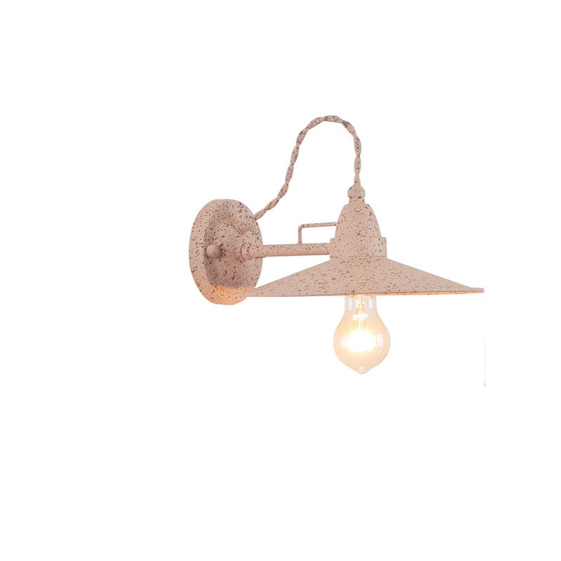 Waterproof Metal Plate Bowl 1-Light Wall Sconce Lamp