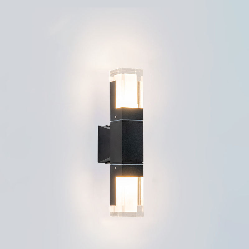Simplicity Aluminum Acrylic LED Outdoor Wall Sconce Lamp